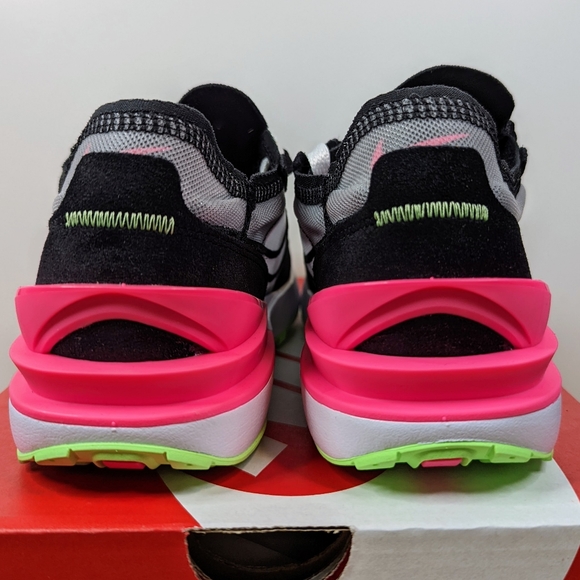 New With Box! Nike Waffle One SE Do You White/Black/Hyper Pink/Lime Glow Sz 6.5 - Picture 7 of 10